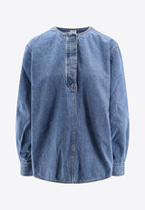 Long-Sleeved Denim Shirt