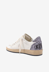 Ball Star Glittered Leather Sneakers