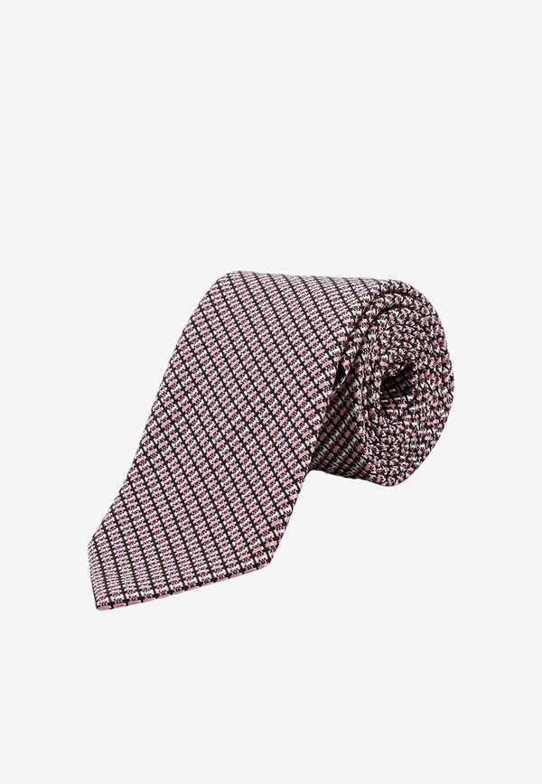 Stripe Pattern Silk Tie