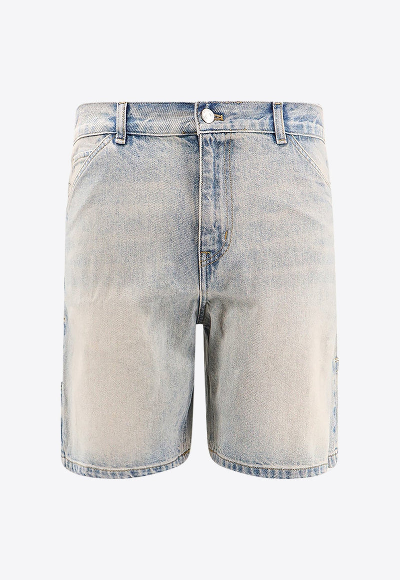 Faded Denim Shorts