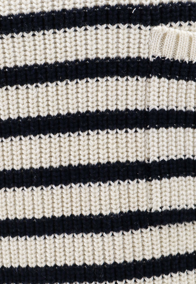 Striped Knitted Wool Sweater