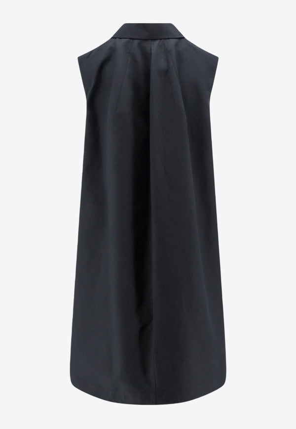 Double-Breasted Sleeveless Midi Dress