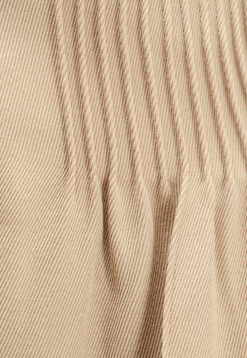 Wide-Leg Smocked Pants