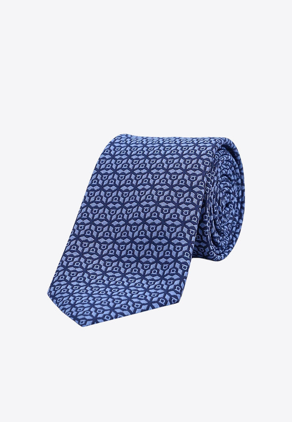 Geometric Pattern Silk Tie