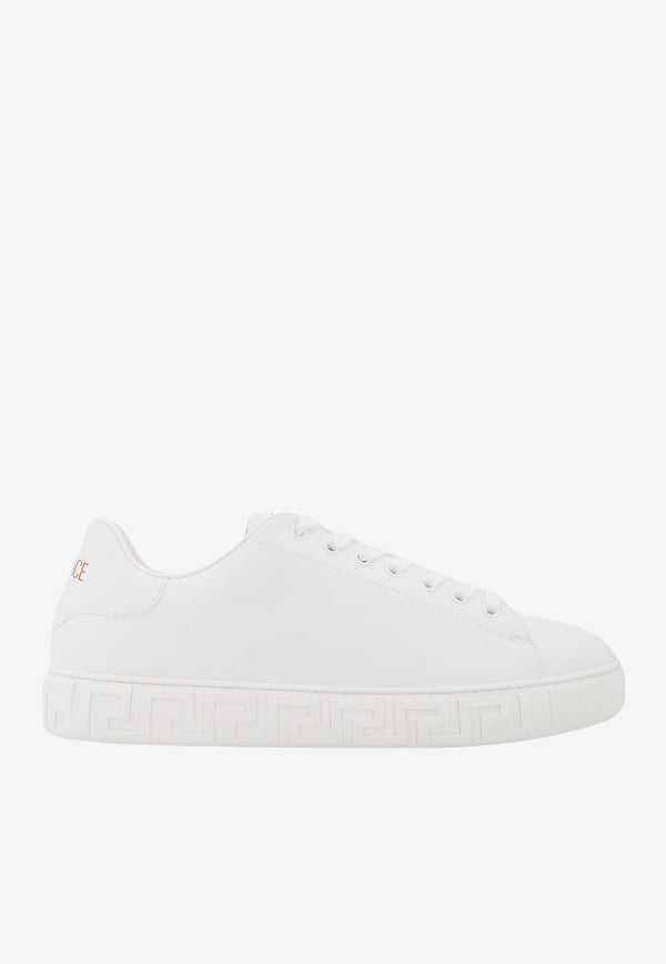 Greca Faux Leather Sneakers