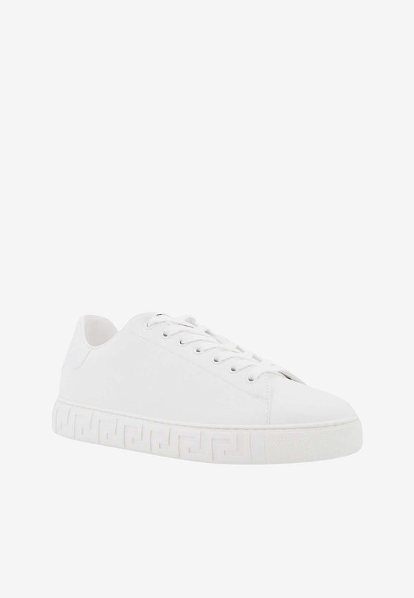 Greca Faux Leather Sneakers