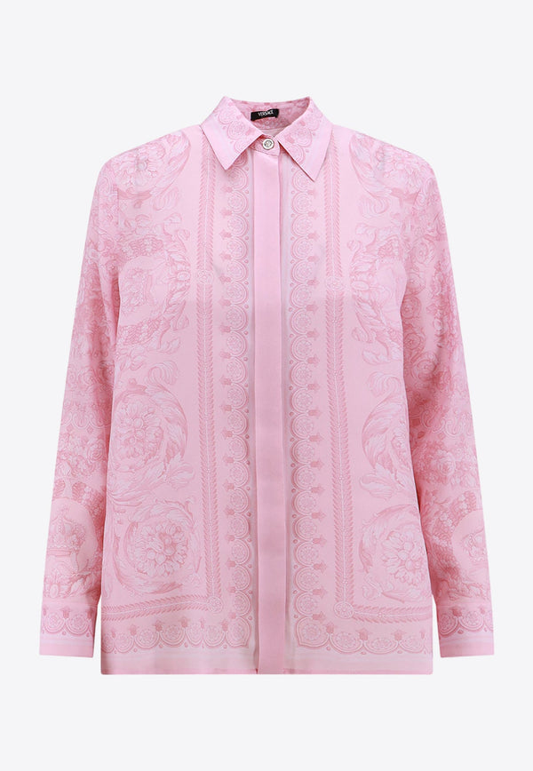 Barocco Print Silk Shirt