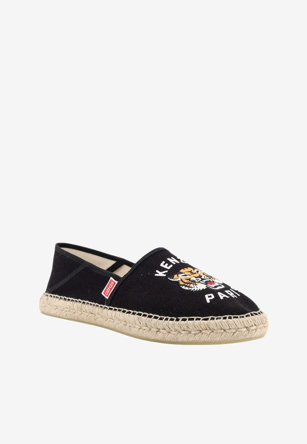 Lucky Tiger Embroidered Espadrilles