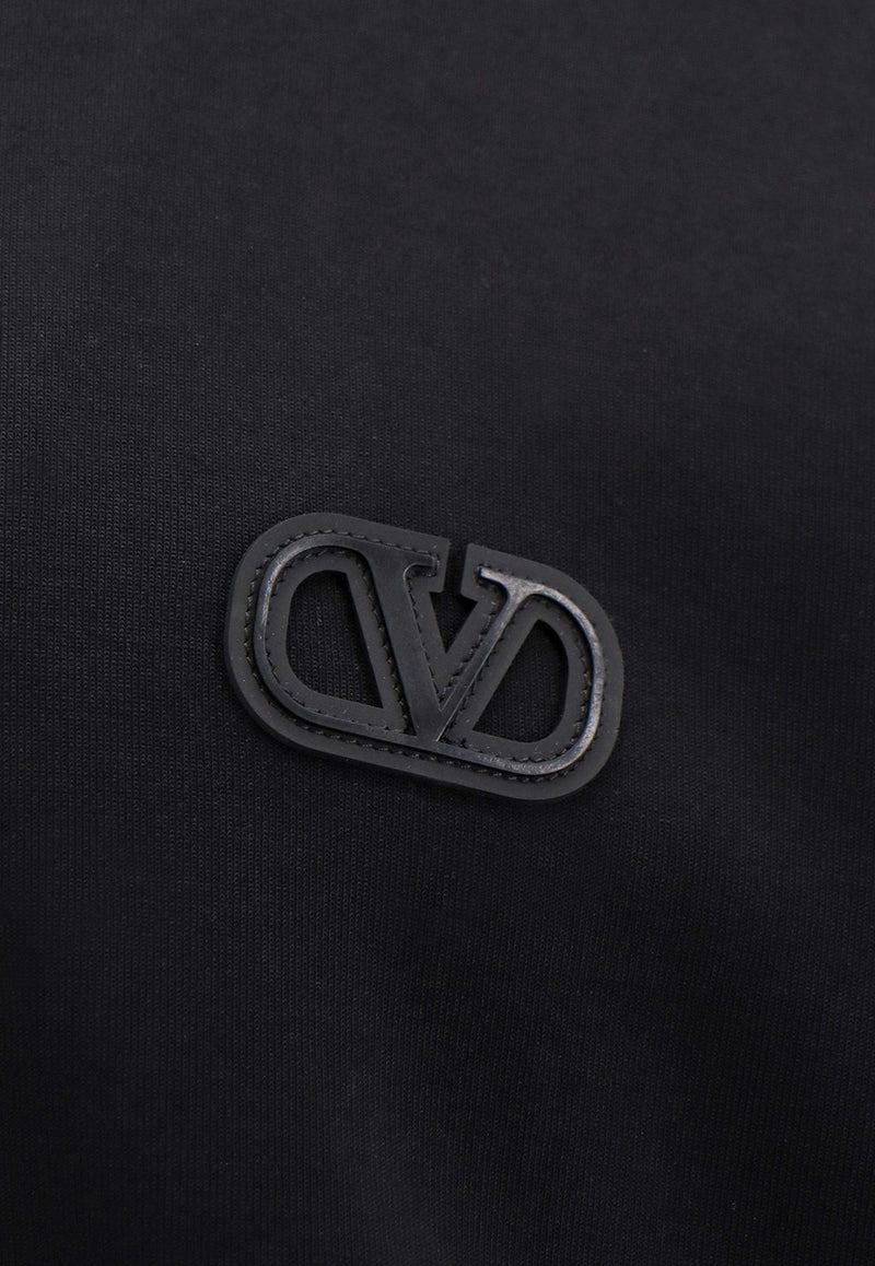 VLogo Signature Patch Zip-Up Hooded Sweatshirt