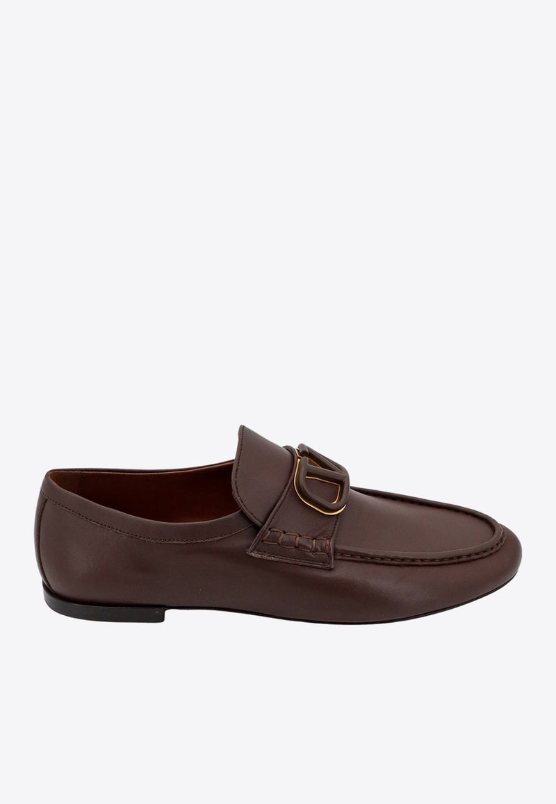 VLogo Signature Leather Loafers