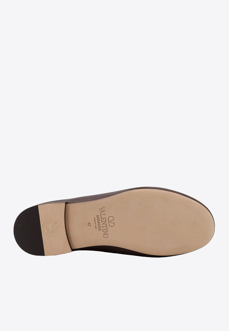 VLogo Signature Leather Loafers