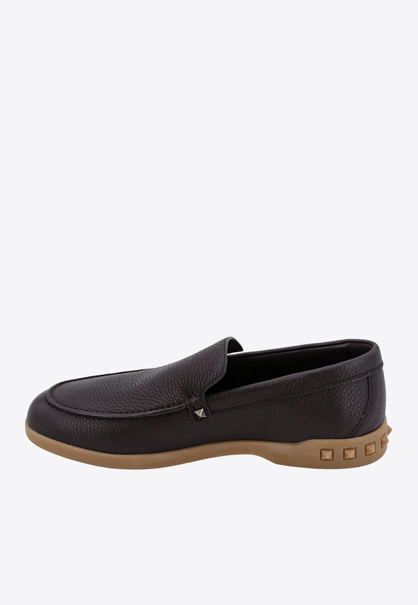 Leisure Flows Studded Leather Loafers