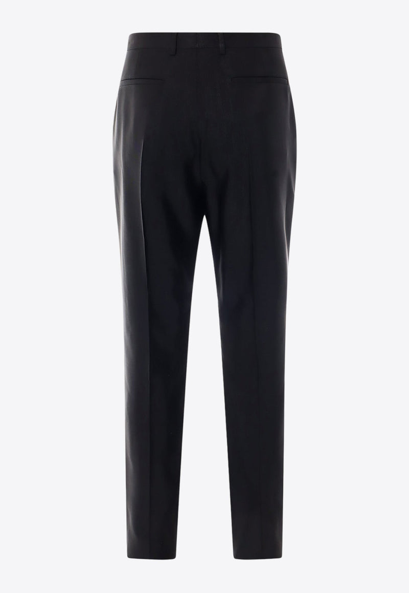 Wool-Blend Tailored Pants