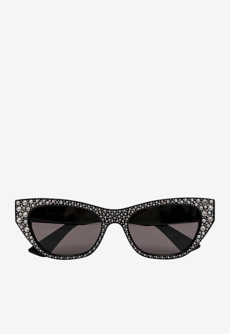 Rhinestone Embellished Cat-Eye Sunglasses
