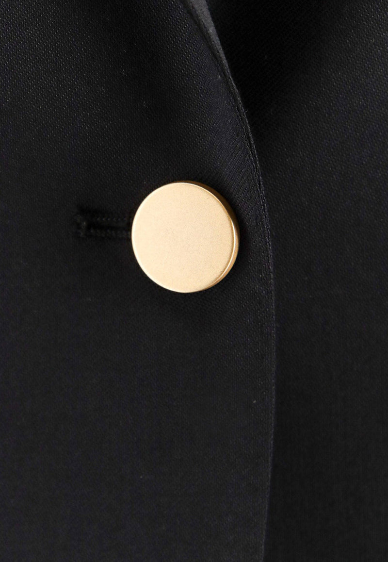 Single-Breasted Wool-Blend Blazer