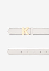 K Buckle Leather Belt