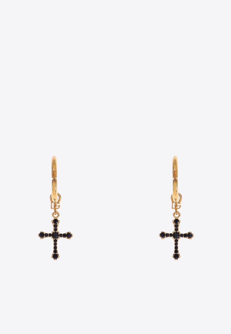 Crucifix Drop Earrings