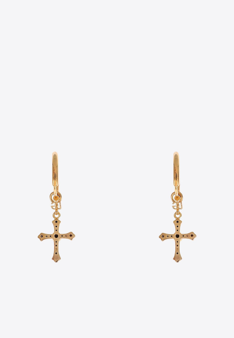 Crucifix Drop Earrings