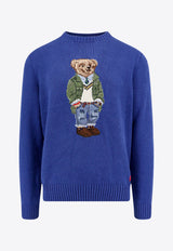 Logo Intarsia Polo Bear Sweater