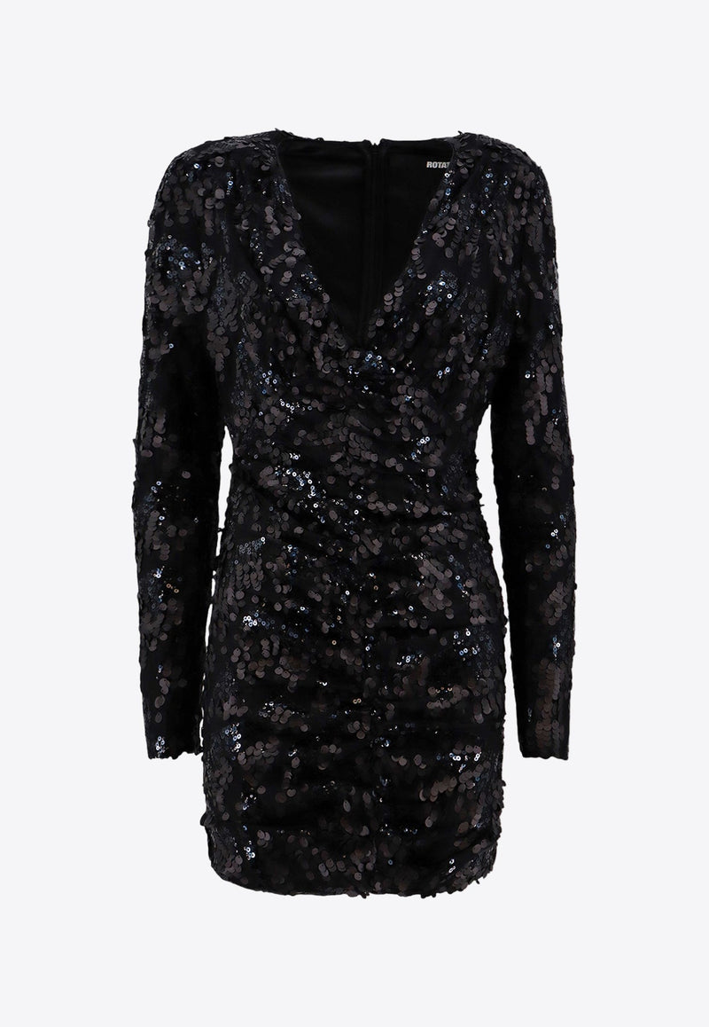 Sequin-Embellished Mini Dress