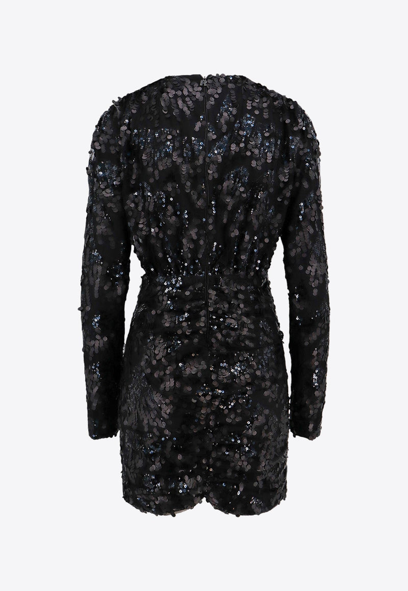 Sequin-Embellished Mini Dress