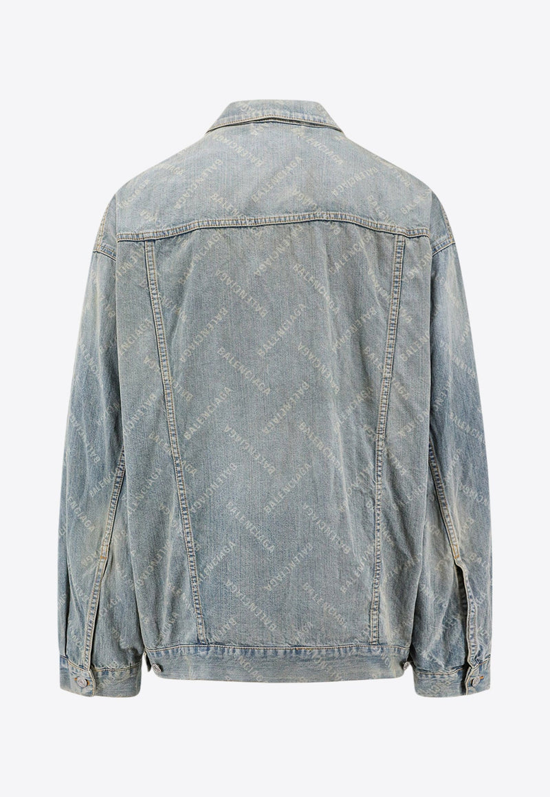 All-Over Logo Denim Jacket