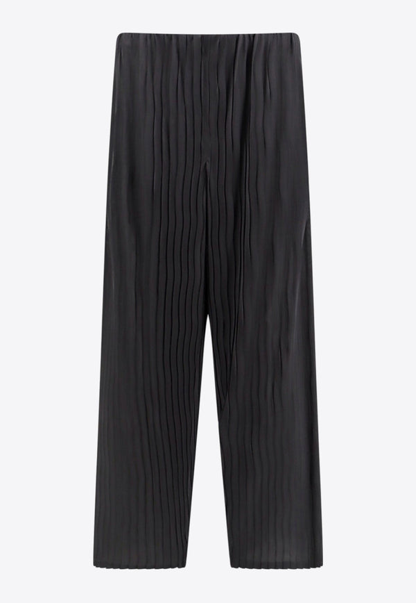 Straight-Leg Pleated Pants