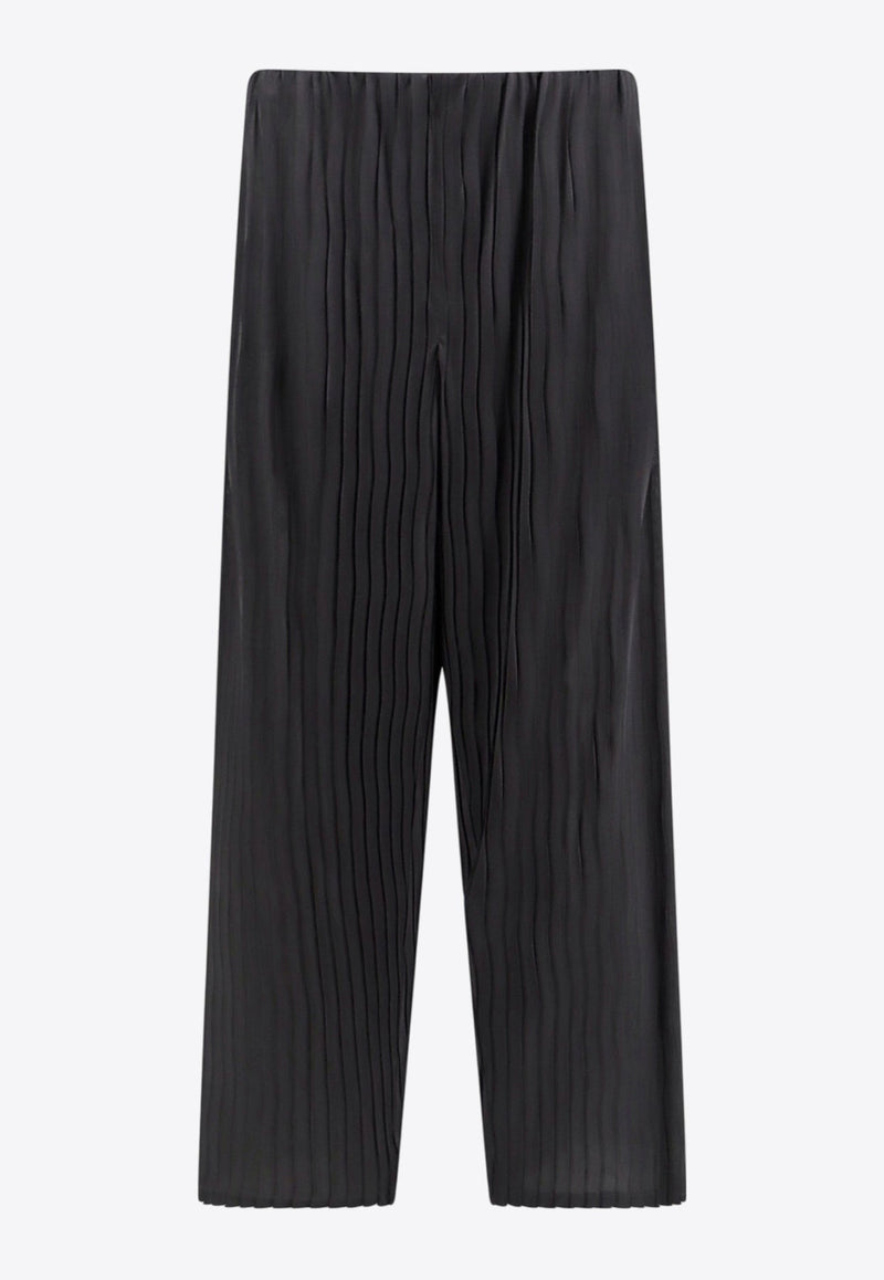 Straight-Leg Pleated Pants