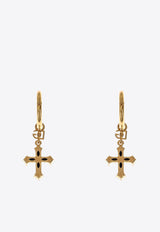 Cross Pendant Drop Earrings