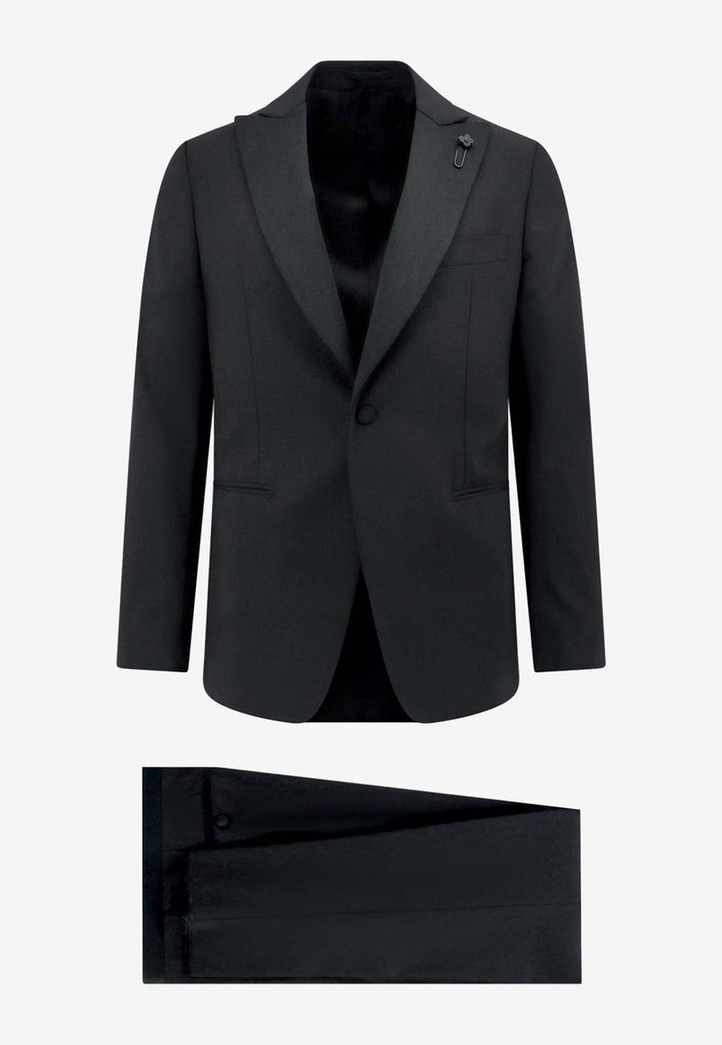 Wool Single-Breasted Tuxedo Suit