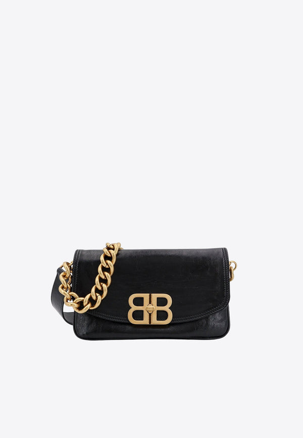 Small BB Flap Leather Crossbody Bag