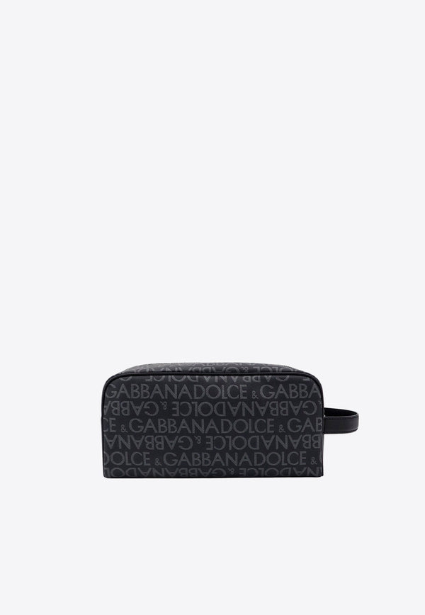 Coated Jacquard Toiletry Bag