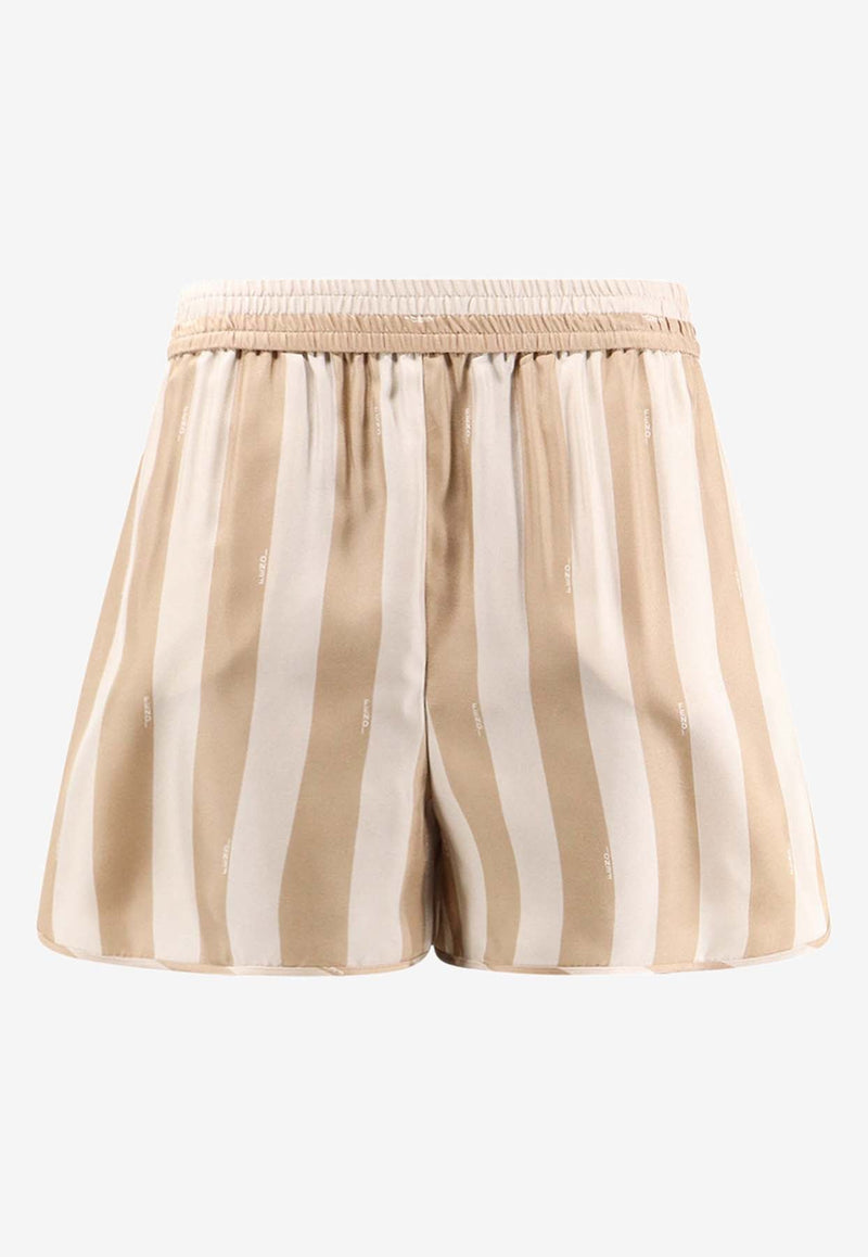 Striped Silk Shorts