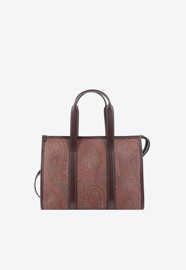 Medium Paisley Jacquard Top Handle Bag