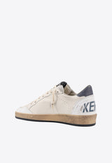 Ball Star Distressed Leather Sneakers