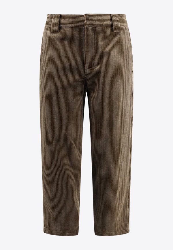 Straight-Leg Corduroy Pants