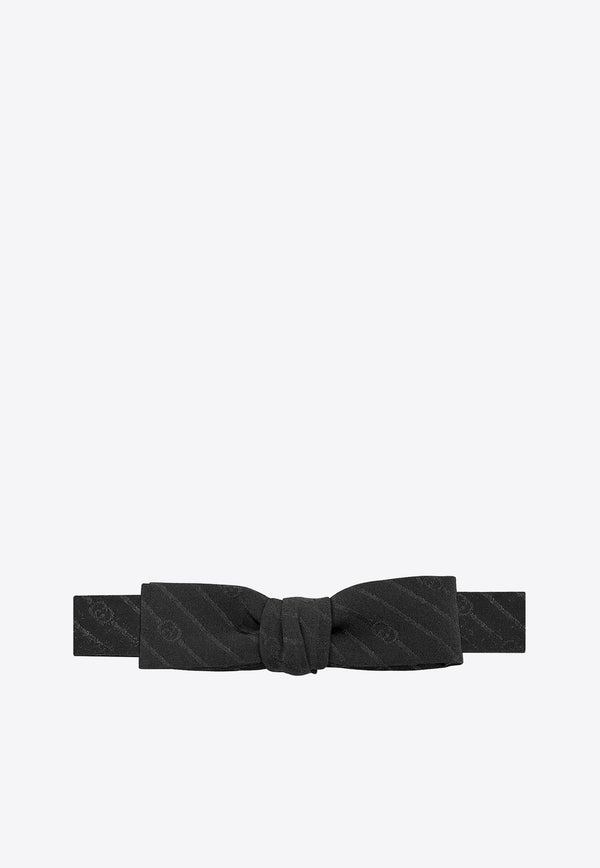Logo Jacquard Silk Bow Tie
