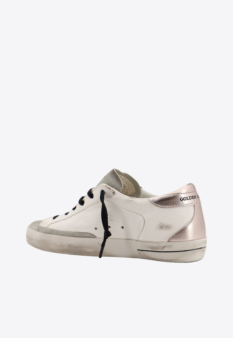 Super-Star Distressed Leather Sneakers with Laminated Star