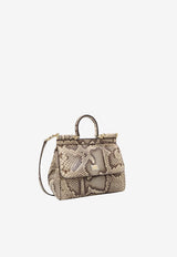 Medium Sicily Python Skin Handbag