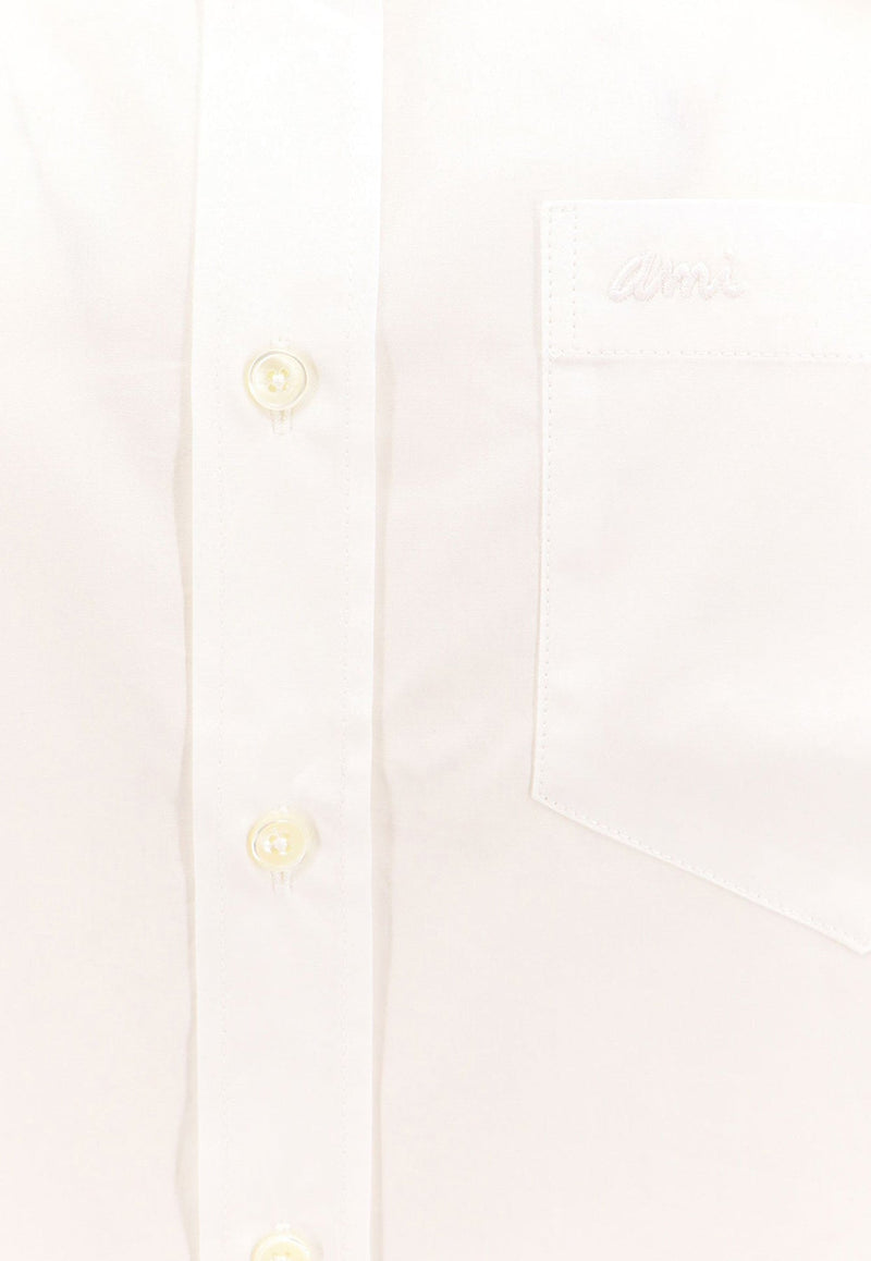 Embroidered Logo Scarf Detailed Shirt