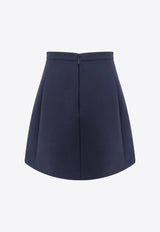 VLogo Silk-Blend Mini Skirt