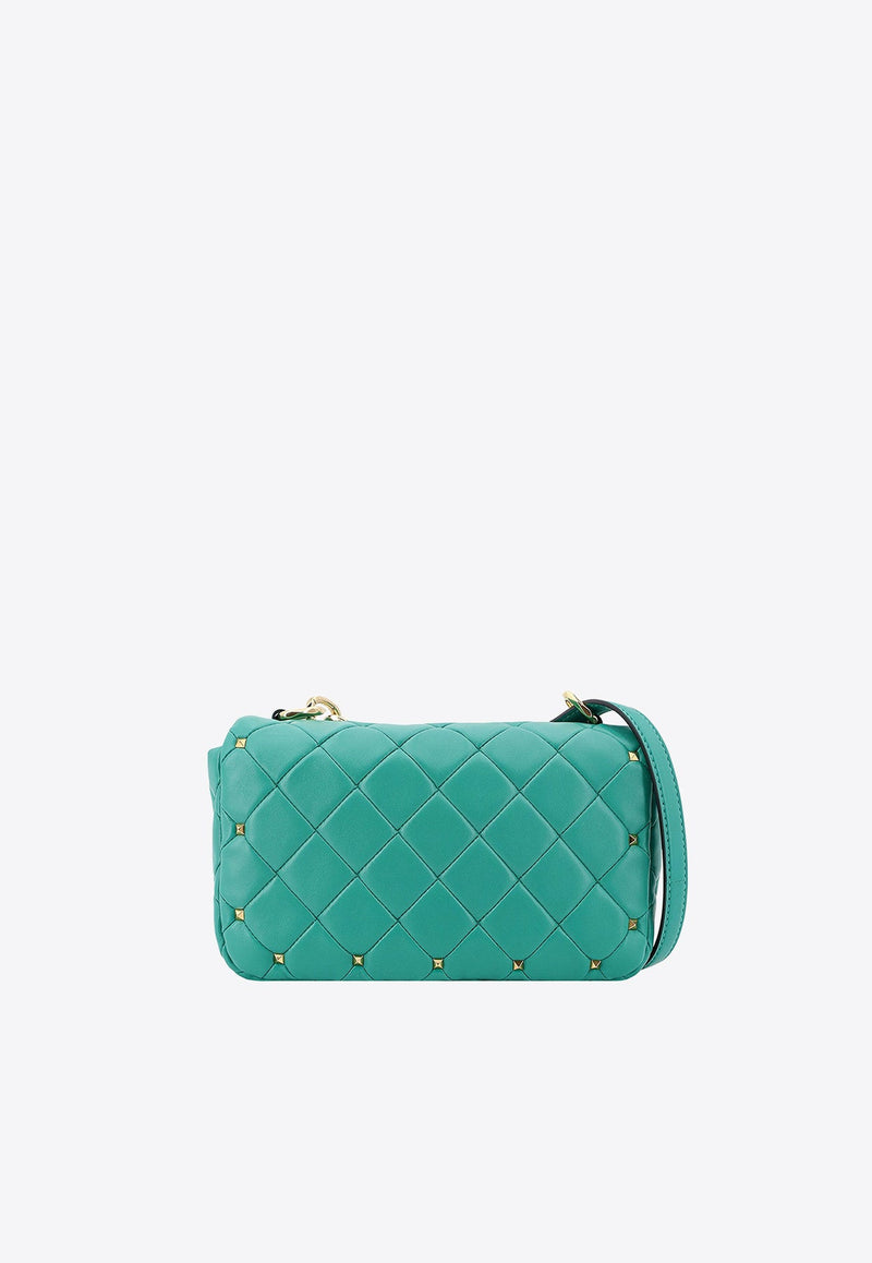 Rockstud Spike Quilted Leather Crossbody Bag