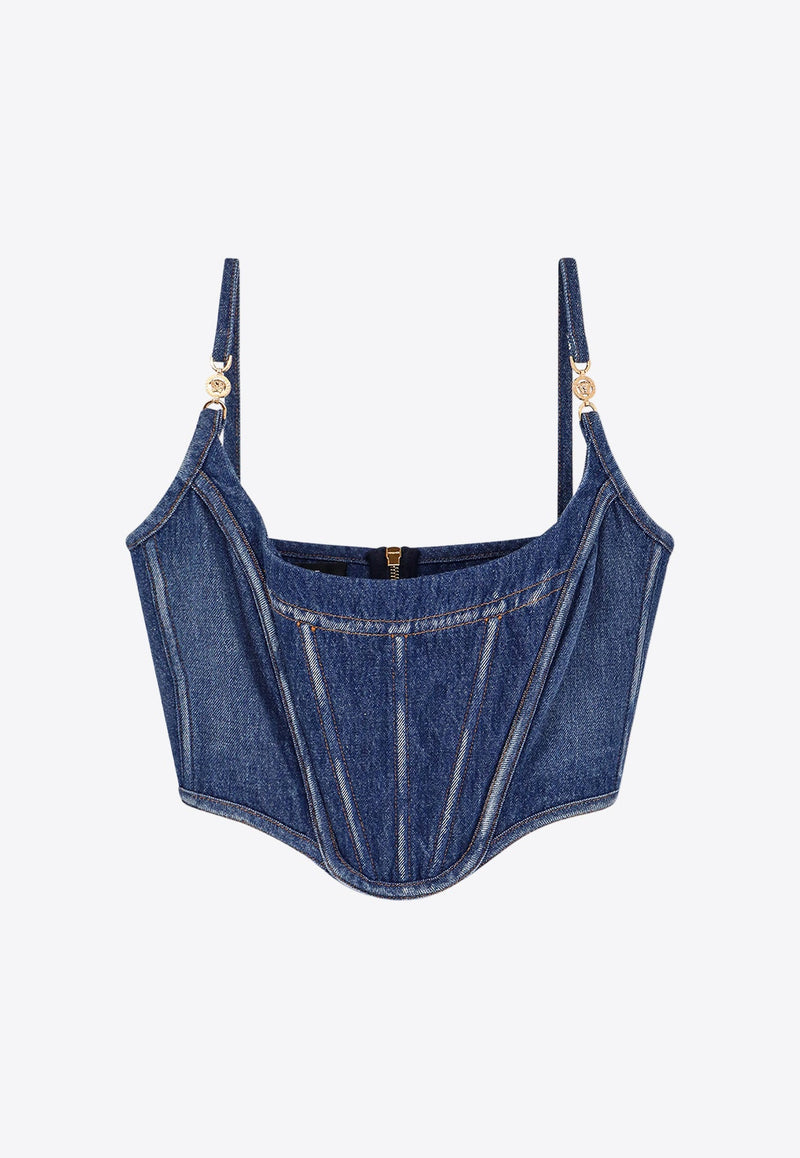 Medusa '95 Denim Corset Top