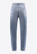 Amber High-Waist Distressed Jeans