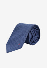 Gancini Embroidered Silk Tie