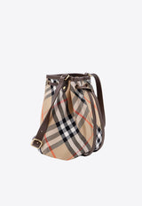 Vintage Check Canvas Bucket Bag