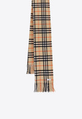 Vintage Checked Fringed Scarf