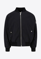 EKD Embroidered Zip-Up Bomber Jacket