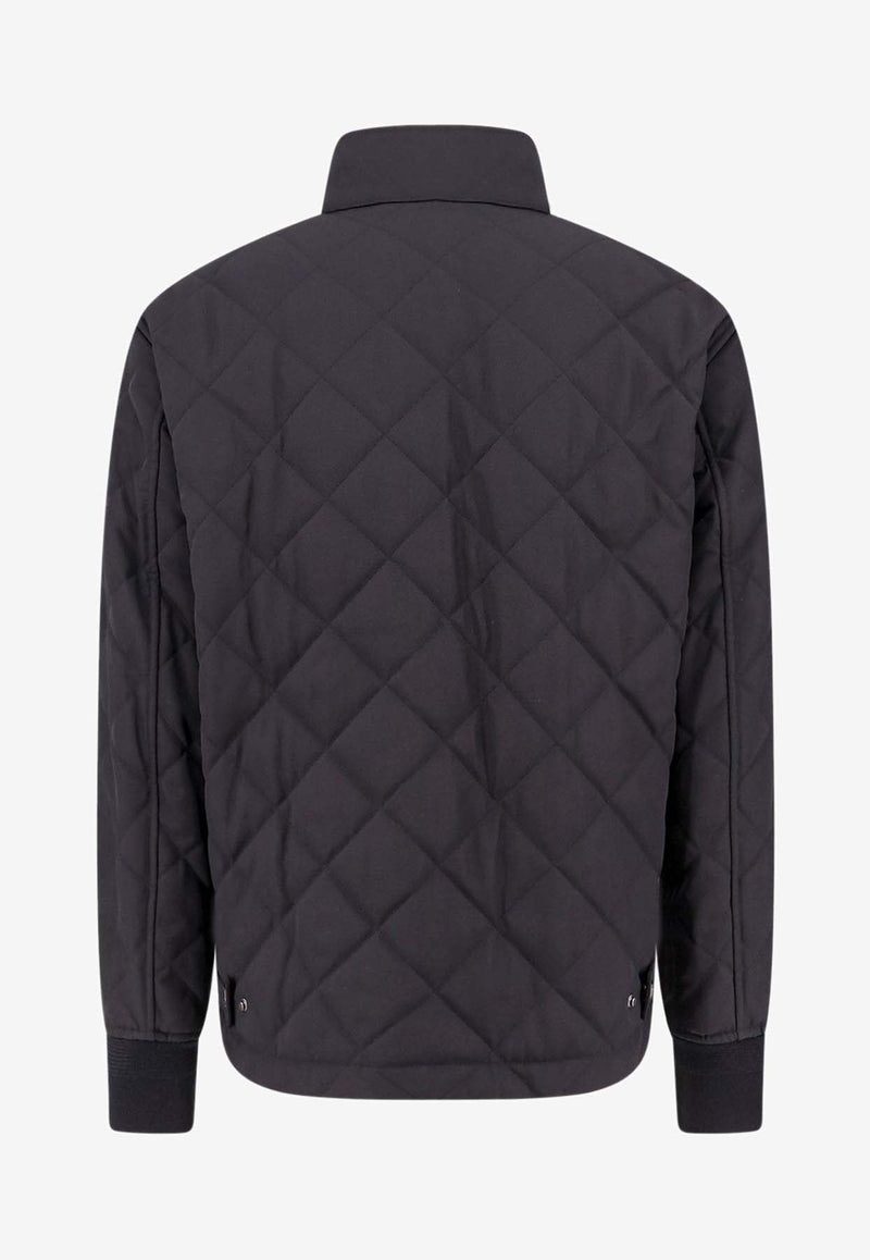 Quilted Nylon Bomber Jacket