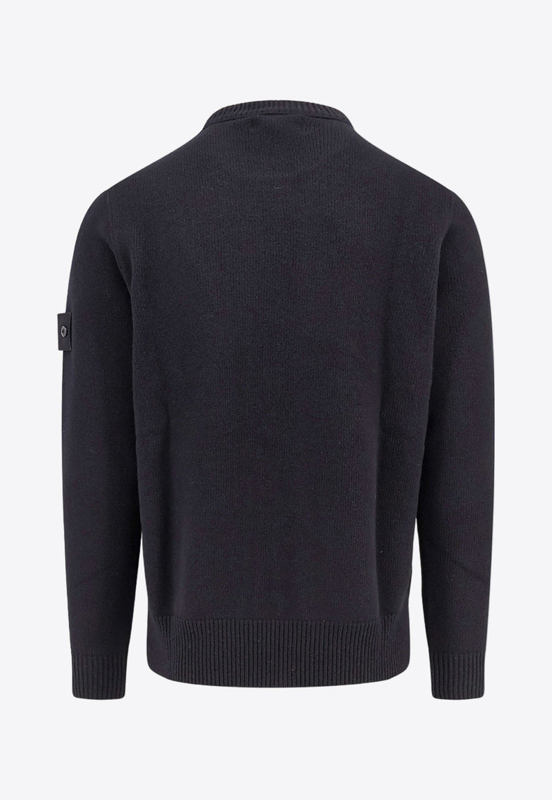 Mock-Neck Wool Sweater